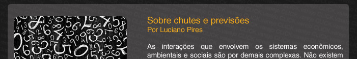 Sobre chutes e previses